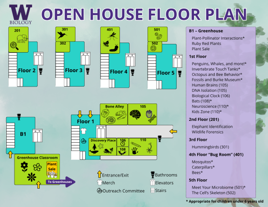 Biology 2026 Open House Map
