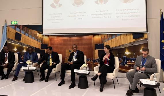 Biology Associate Professor Briana Abrahms at the International Parliamentary Roundtable