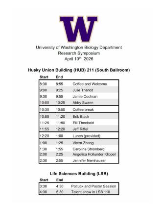 UW Biology Research Symposium Page 2/3